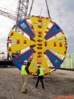 Christening Rosie the tunnel boring machine