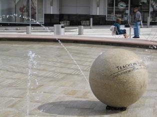 Teachers Fountain is located at Director Park in SW Portland.