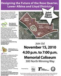 Flyer for the November 15, 2010 Joint Open House