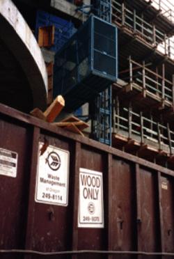 recycling at commercial construction site