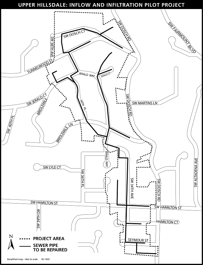 map of Upper Hillsdale pilot project
