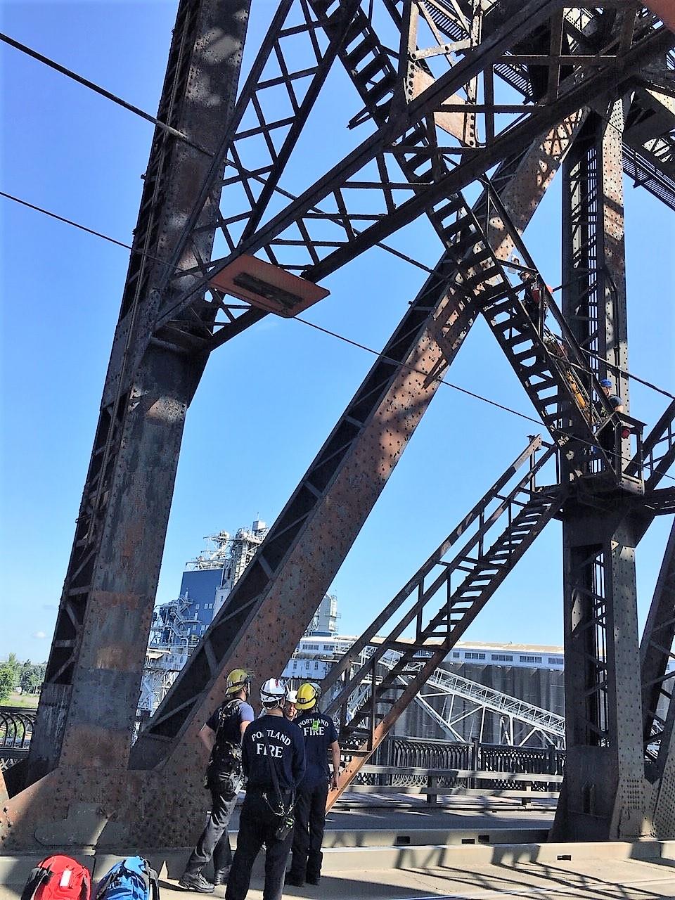 Trespasser on Steel Bridge Causes Closure, Subject Transported to