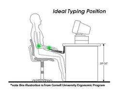 Desk Height Ideal Typing Position Illus